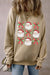 Explore More Collection - Santa Graphic Round Neck Long Sleeve Sweatshirt