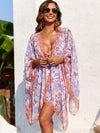 Explore More Collection - Printed Plunge One-Piece Swimwear and Cover-Up Set