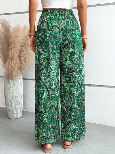 Explore More Collection - Printed Wide Leg Pants