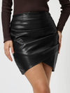 Explore More Collection - Ruched Asymmetrical Hem Skirt