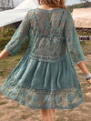 Explore More Collection - Lace Detail Plunge Cover-Up Dress