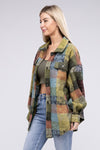 Explore More Collection - Loose Fit Buttoned Down Check Shirt Jacket