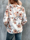 Explore More Collection - Printed V-Neck Long Sleeve Blouse