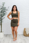 Explore More Collection - Next Move Sports Bra In Olive