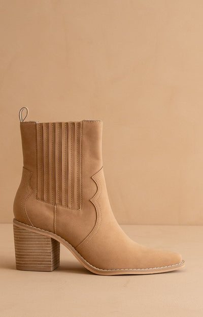 Explore More Collection - The Addison |  Camel Western Inspired Boot