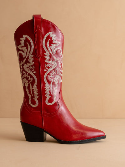 Explore More Collection - The Amaya | Cherry Classic Western Cowgirl Boot