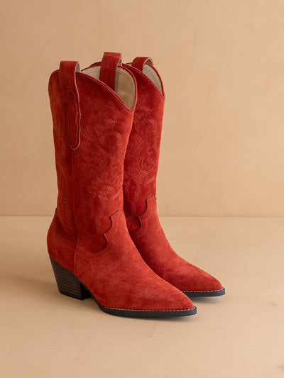 Explore More Collection - The Amaya | Red Classic Cowgirl Boot