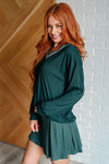 Explore More Collection - All Out Comfort V-Neck Pullover in Midnight Green