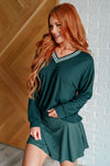 Explore More Collection - All Out Comfort V-Neck Pullover in Midnight Green