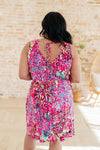 Explore More Collection - Bless Your Heart V-Neck Dress in Neon Fuchsia