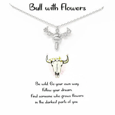 Tell Your Story - Bull With Flowers