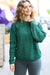 Explore More Collection - Holiday Green Mélange Round Neck Knit Sweater