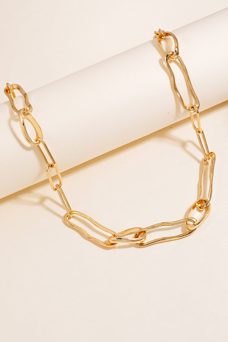 Mimi - Abstract Oval Necklace - Choose Color