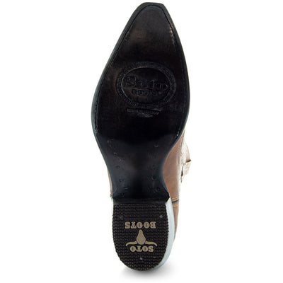 Explore More Collection - Tan Rose Inlayed Women's Cowgirl Boots (M50032)