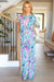 Explore More Collection - Diva Dreams Green & Orchid Floral Print Maxi Dress