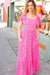 Explore More Collection - Perfectly You Fuchsia Ditzy Floral Fit & Flare Maxi Dress