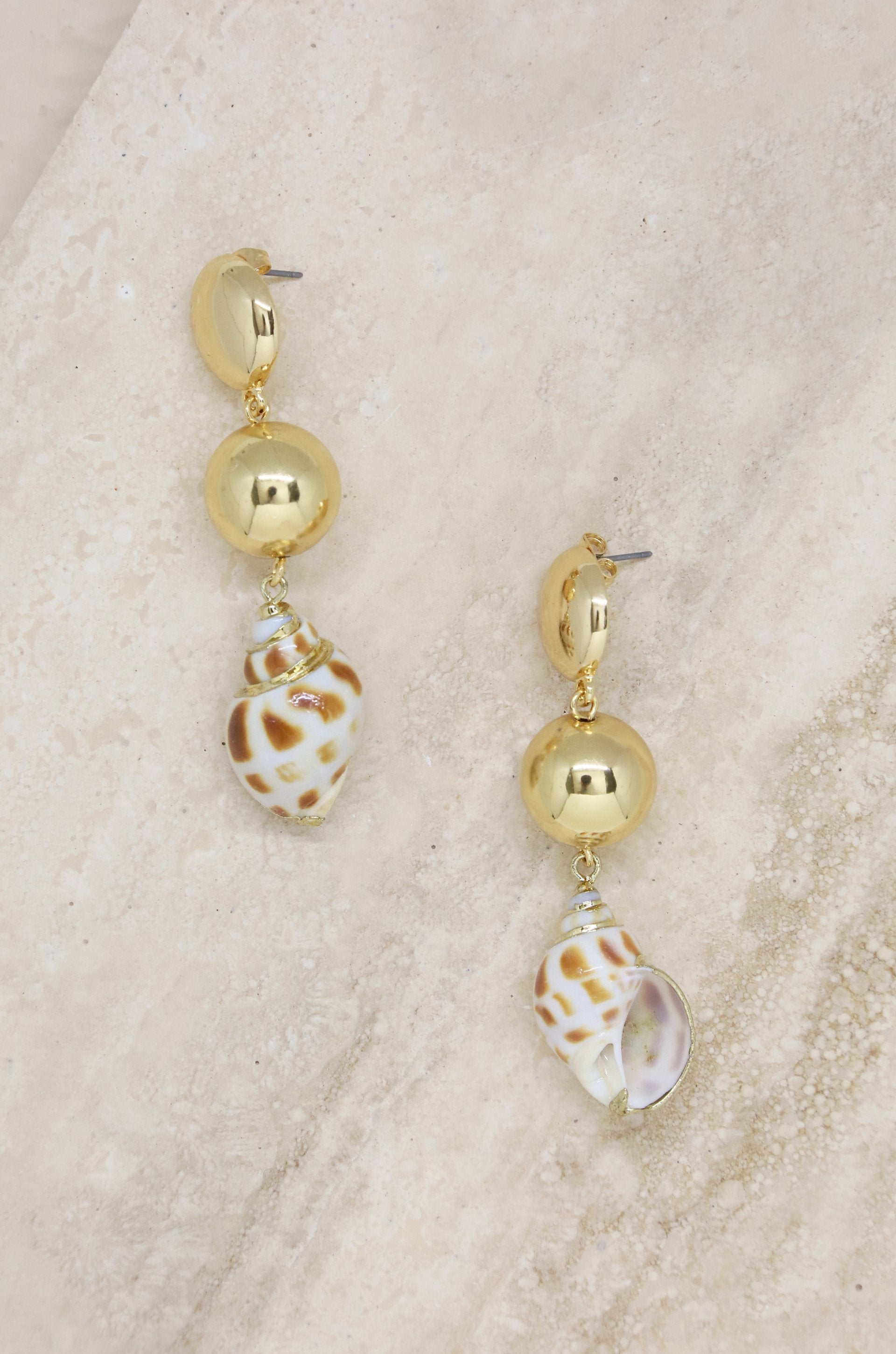 Explore More Collection - Conch Shell Drop Earrings