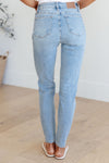 Explore More Collection - Eloise Mid Rise Control Top Distressed Skinny Jeans