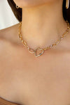 Explore More Collection - Open Heart Lock Necklace