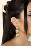 Explore More Collection - Golden Love Drop Dangle Earrings