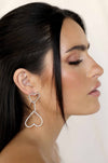 Explore More Collection - Heart On Sleeve Crystal Earrings