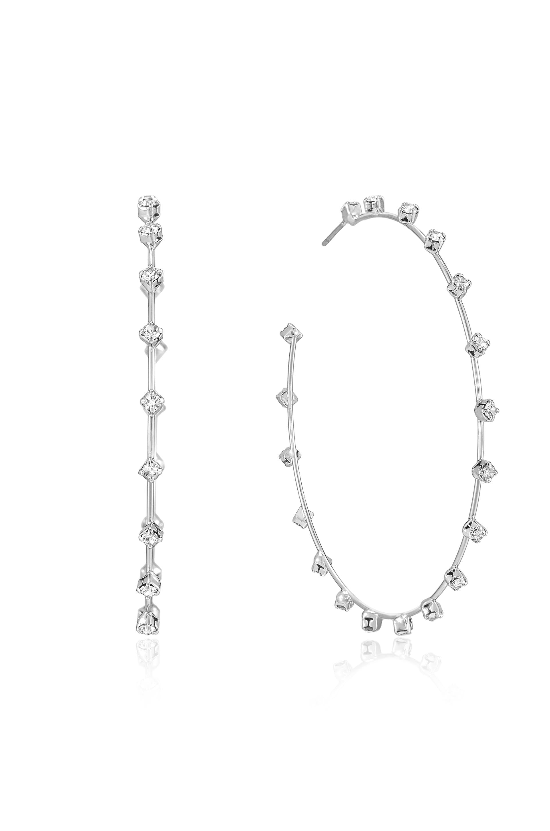 Explore More Collection - Simple Spark Crystal Hoops