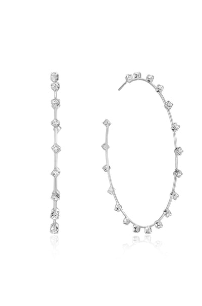 Explore More Collection - Simple Spark Crystal Hoops