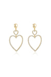 Explore More Collection - Double Heart Crystal Drop Earrings