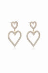 Explore More Collection - Double Trouble Heart Crystal Earrings