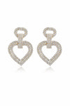 Explore More Collection - Dove Drop Heart Crystal Earrings