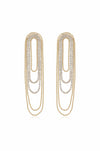 Explore More Collection - Crystal and Looped Chain Earrings