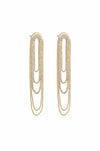 Explore More Collection - Crystal and Looped Chain Earrings