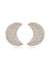 Explore More Collection - Crystal Crescent Moon Large Stud Earrings