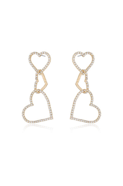 Explore More Collection - Heart On Sleeve Crystal Earrings