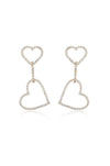 Explore More Collection - Heart On Sleeve Crystal Earrings