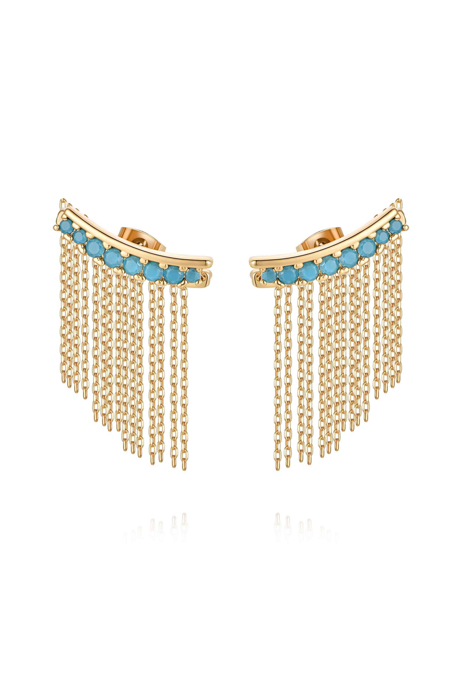 Explore More Collection - Turquoise Crystal Ear Crawler