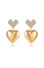 Explore More Collection - Digital Love Crystal Heart Dangle Earrings