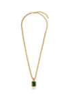 Explore More Collection - Emerald Stone Pendant Link Necklace