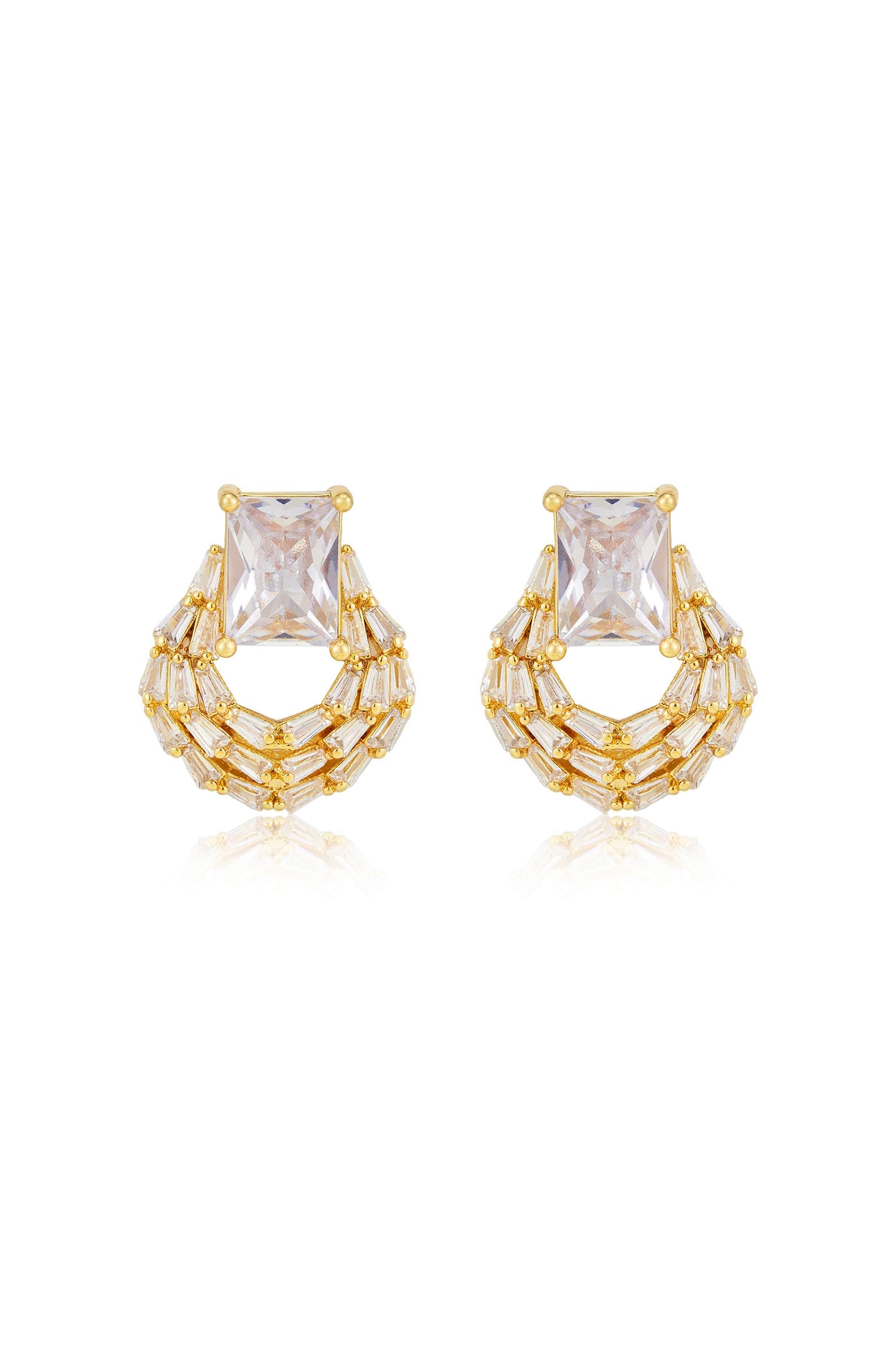 Explore More Collection - Crystal Encircled Earrings