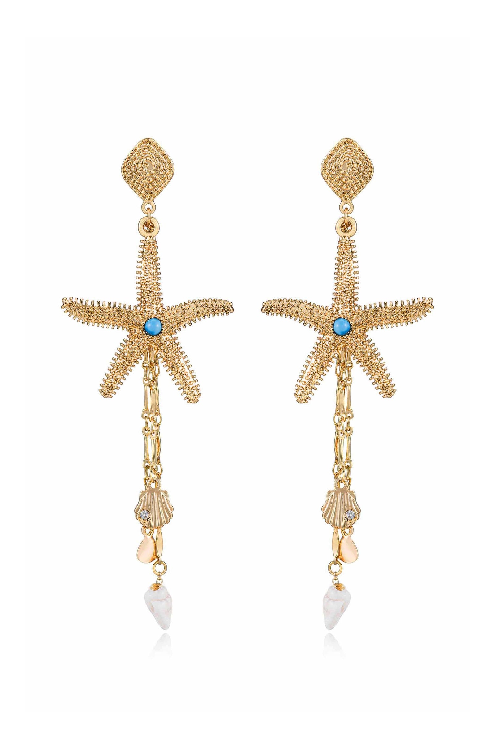 Explore More Collection - Starfish Seeker Drop Earrings