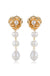 Explore More Collection - Golden Petals and Graduating Freshwater Pearl Earrings