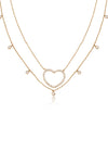 Explore More Collection - Crystal Heart Drop Necklace Set