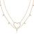 Explore More Collection - Crystal Heart Drop Necklace Set