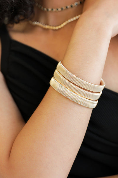 Explore More Collection - Flex Snake Chain Bangle Set of 3