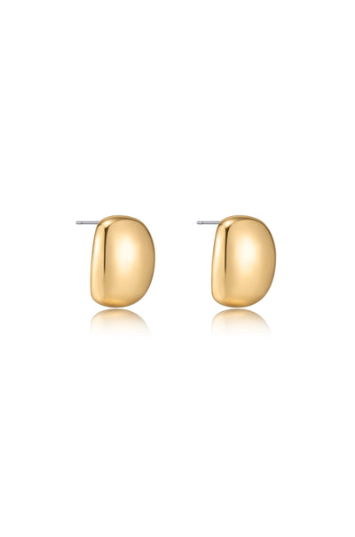 Explore More Collection - Minimal Curved Square Stud Earrings