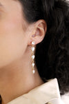 Explore More Collection - Descending Crystal Heart Earrings