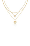 Explore More Collection - Circles of Crystal Dainty Layered Necklace Set