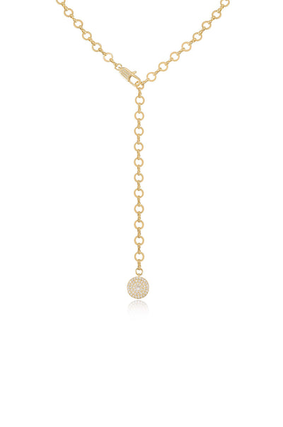 Explore More Collection - Circle Chain Adjustable Lariat Necklace