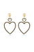 Explore More Collection - Double Heart Crystal Drop Earrings