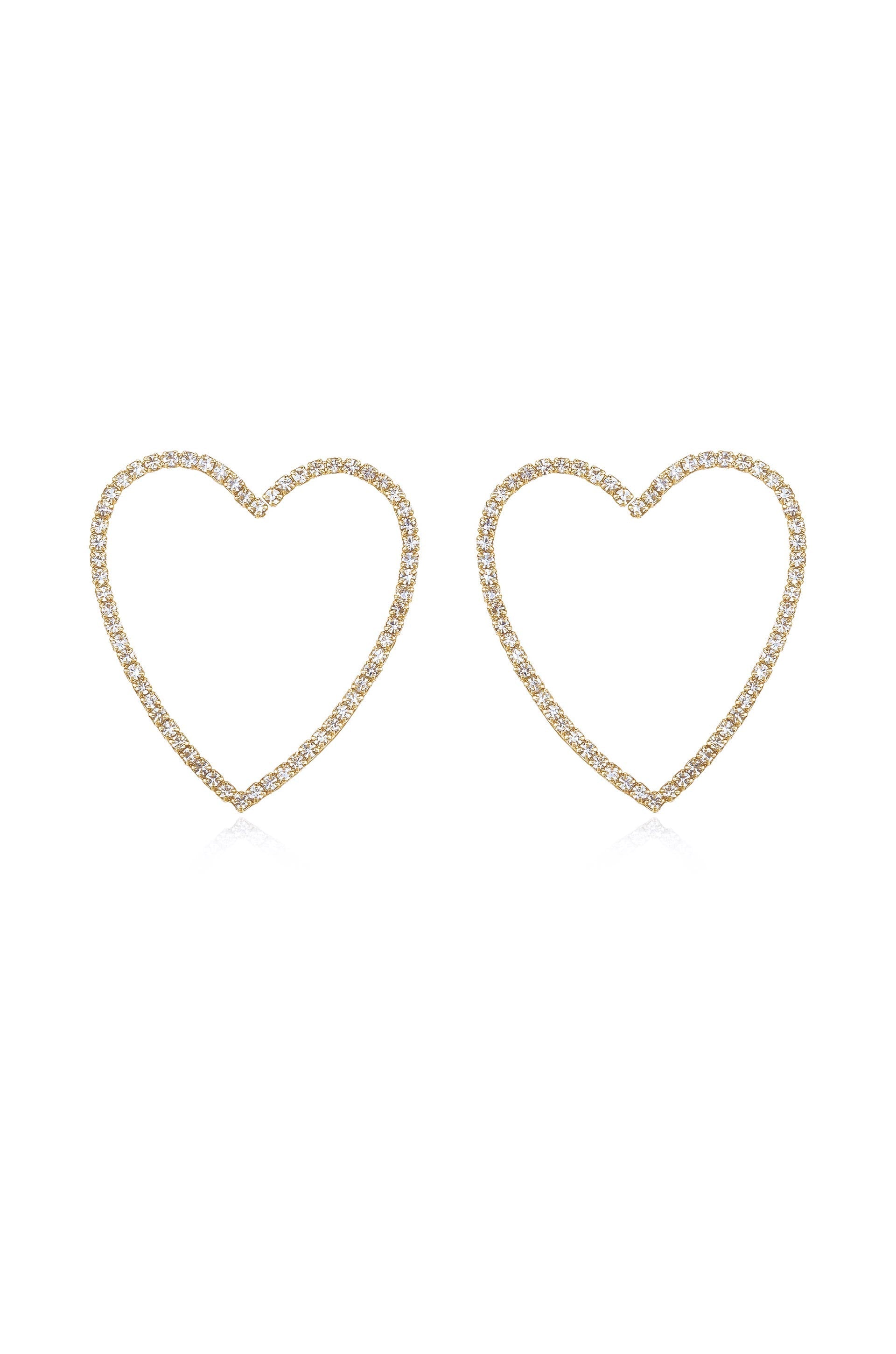 Explore More Collection - Open Your Heart Crystal Hoop Earrings